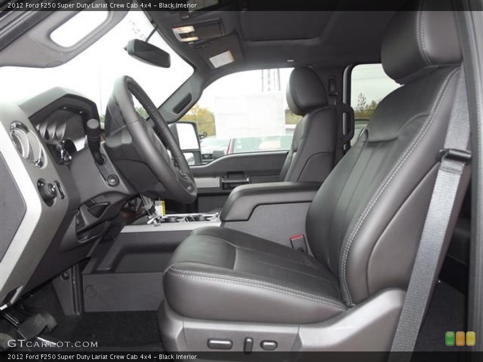 Black Interior Photo for the 2012 Ford F250 Super Duty Lariat Crew Cab 4x4 #58414719