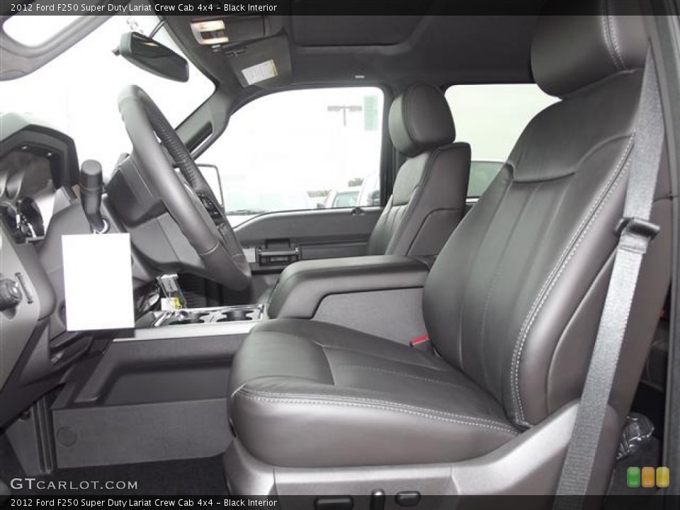 Black Interior Photo for the 2012 Ford F250 Super Duty Lariat Crew Cab 4x4 #58414971
