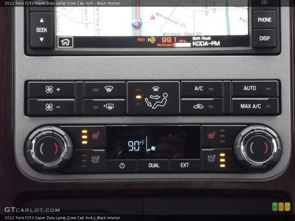 Black Interior Controls for the 2012 Ford F250 Super Duty Lariat Crew Cab 4x4 #58415016