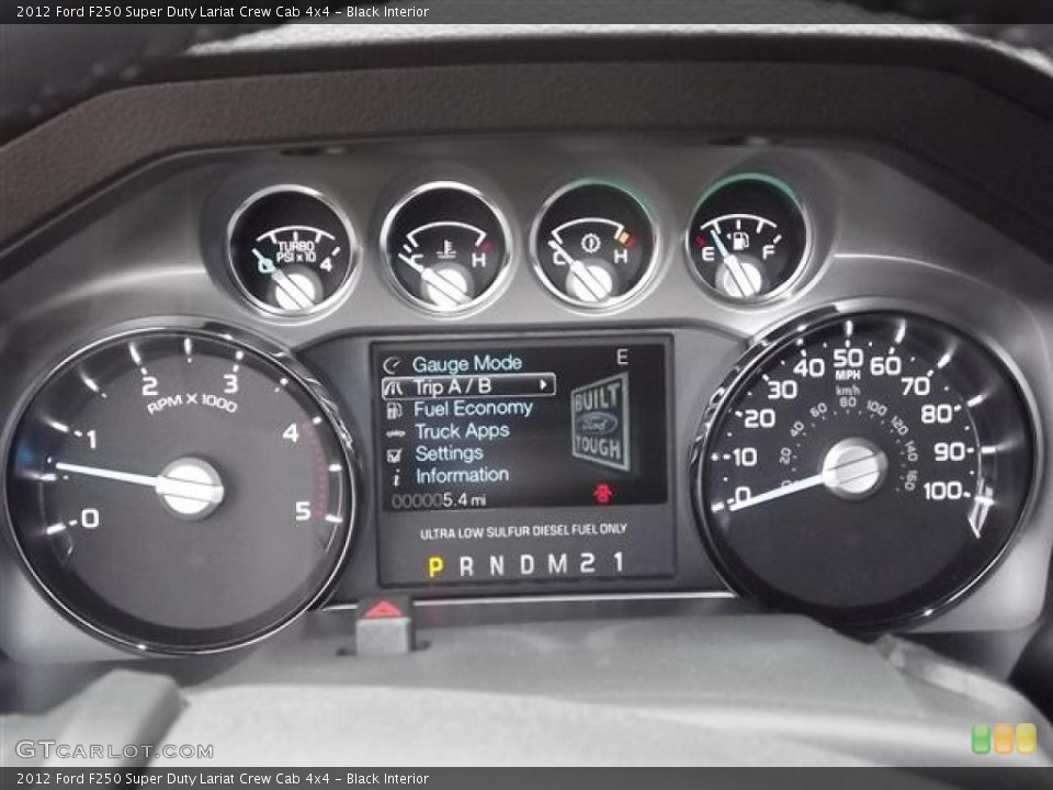 Black Interior Gauges for the 2012 Ford F250 Super Duty Lariat Crew Cab 4x4 #58415034