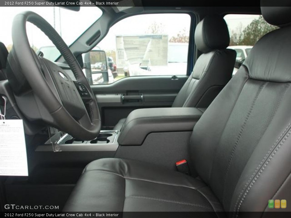 Black Interior Photo for the 2012 Ford F250 Super Duty Lariat Crew Cab 4x4 #58415214