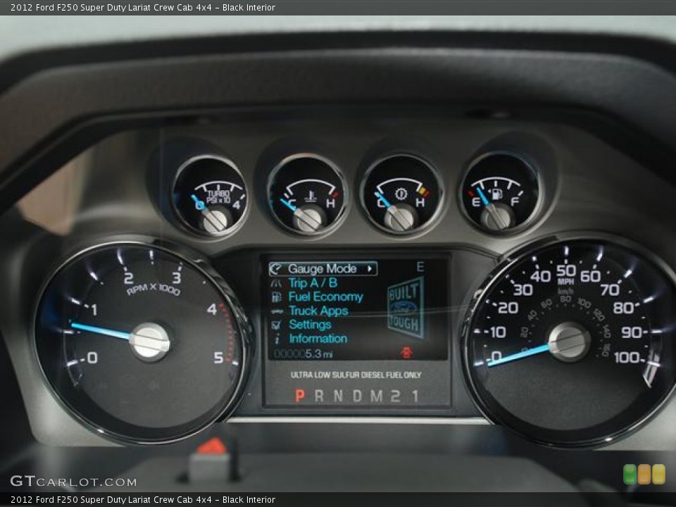 Black Interior Gauges for the 2012 Ford F250 Super Duty Lariat Crew Cab 4x4 #58415262