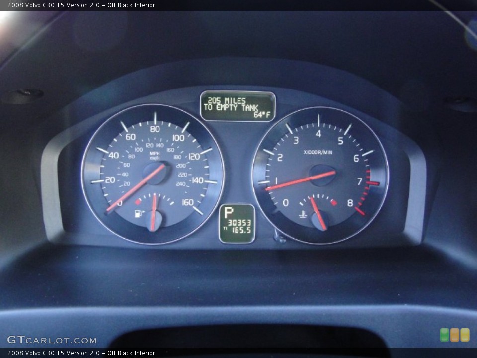 Off Black Interior Gauges for the 2008 Volvo C30 T5 Version 2.0 #58415673