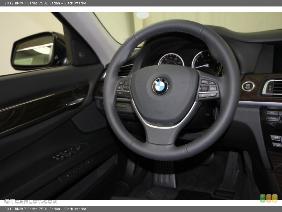Black Interior Steering Wheel for the 2012 BMW 7 Series 750Li Sedan #58415886