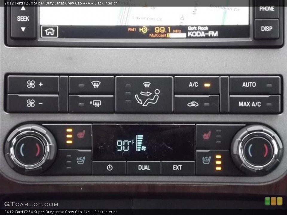 Black Interior Controls for the 2012 Ford F250 Super Duty Lariat Crew Cab 4x4 #58416024