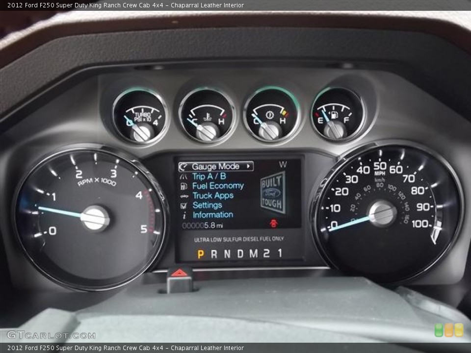 Chaparral Leather Interior Gauges for the 2012 Ford F250 Super Duty King Ranch Crew Cab 4x4 #58416753