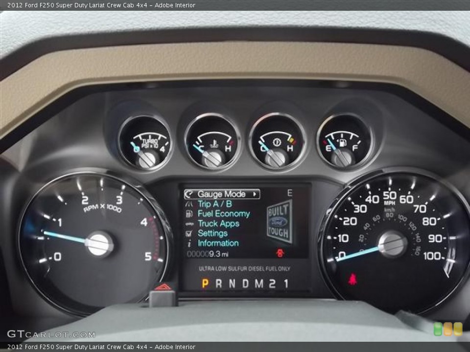 Adobe Interior Gauges for the 2012 Ford F250 Super Duty Lariat Crew Cab 4x4 #58417347
