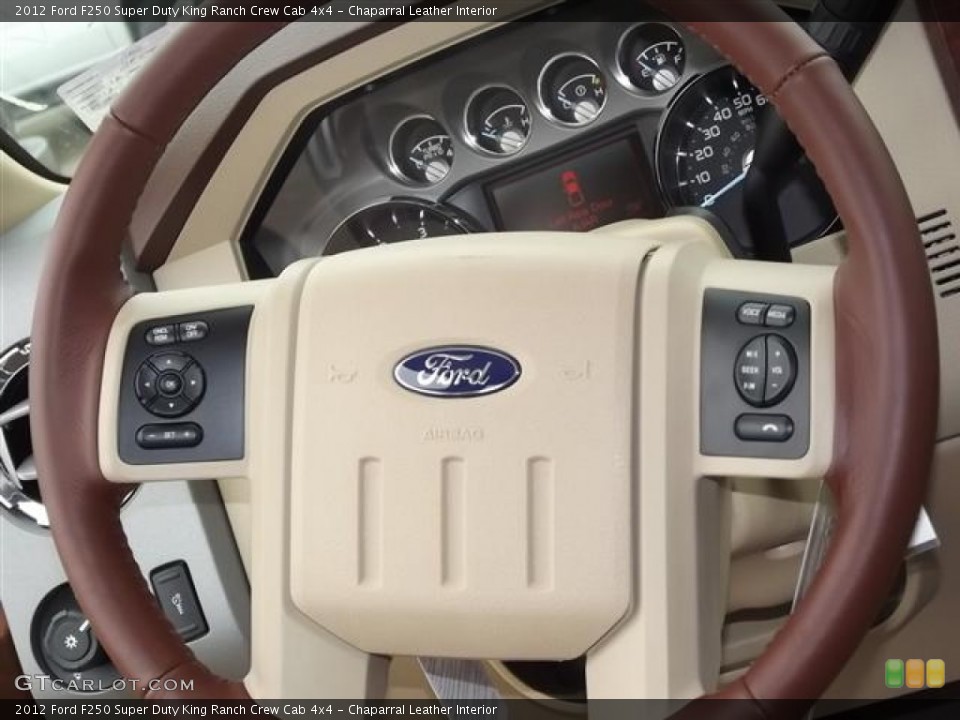 Chaparral Leather Interior Steering Wheel for the 2012 Ford F250 Super Duty King Ranch Crew Cab 4x4 #58417509