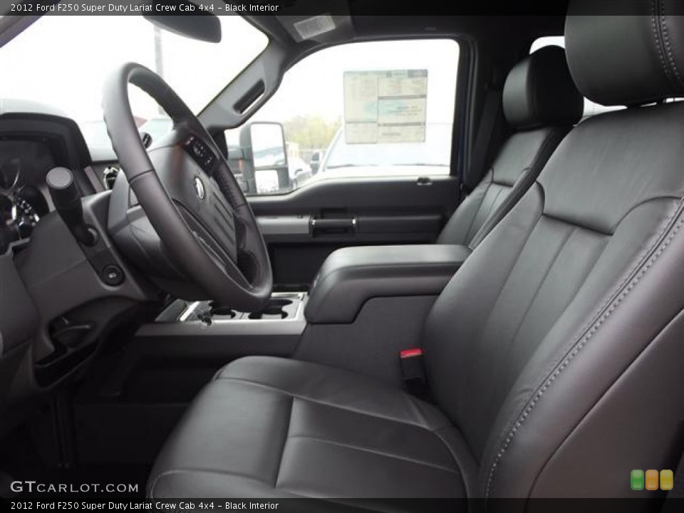 Black Interior Photo for the 2012 Ford F250 Super Duty Lariat Crew Cab 4x4 #58417815