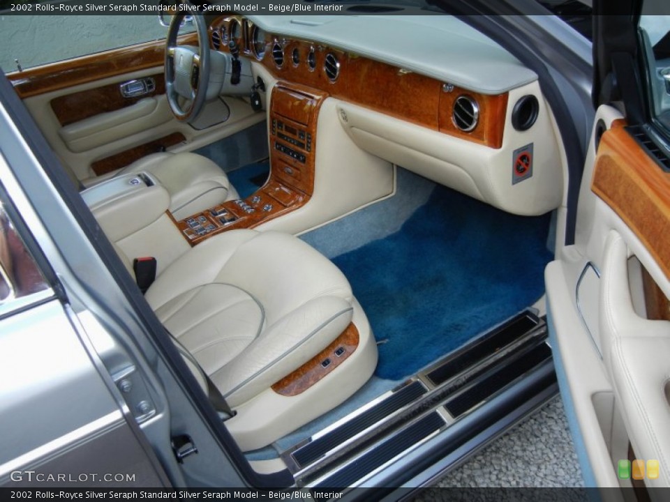 Beige/Blue Interior Dashboard for the 2002 Rolls-Royce Silver Seraph  #58417860