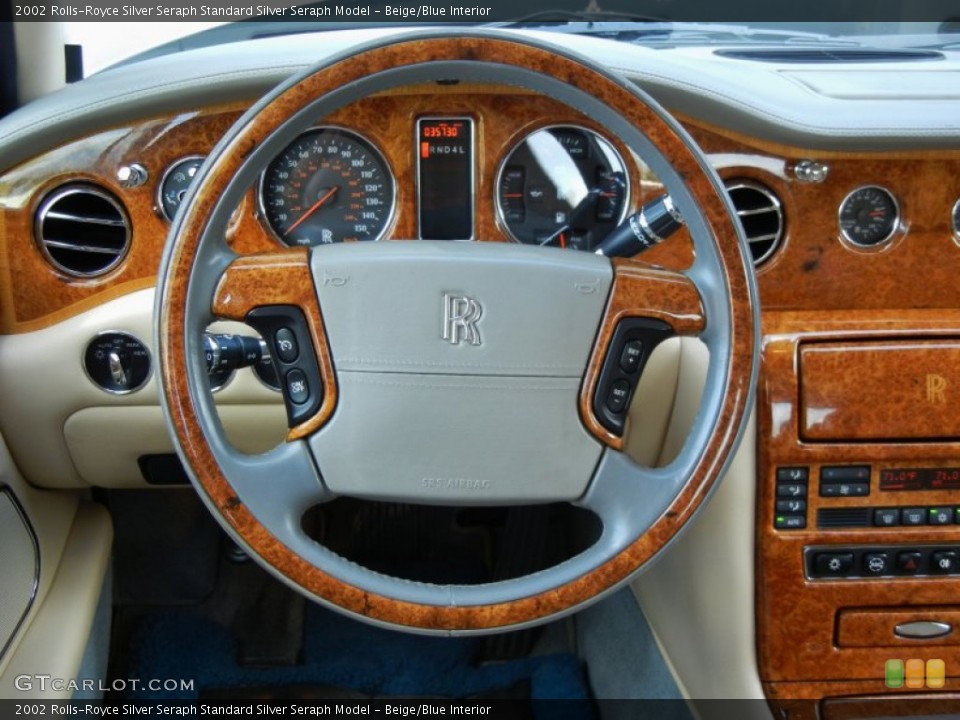 Beige/Blue Interior Steering Wheel for the 2002 Rolls-Royce Silver Seraph  #58417917