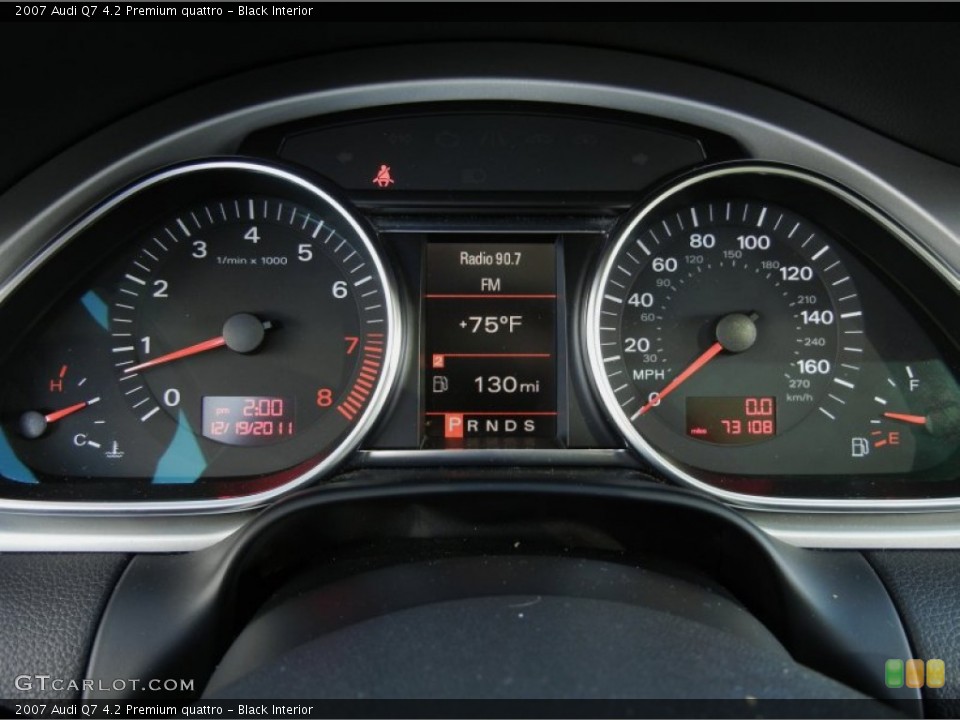 Black Interior Gauges for the 2007 Audi Q7 4.2 Premium quattro #58420923
