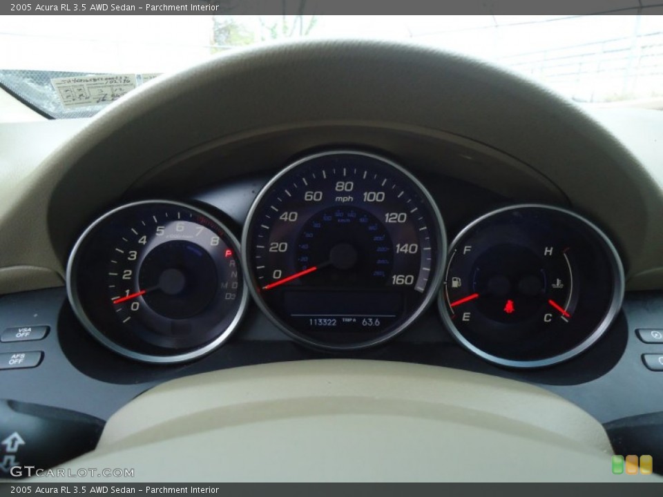 Parchment Interior Gauges for the 2005 Acura RL 3.5 AWD Sedan #58425015