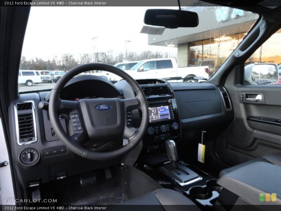 Charcoal Black Interior Dashboard for the 2012 Ford Escape Limited V6 4WD #58429818