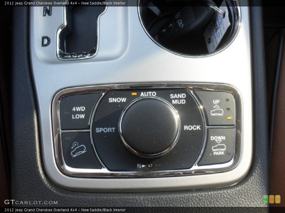 New Saddle/Black Interior Controls for the 2012 Jeep Grand Cherokee Overland 4x4 #58433337