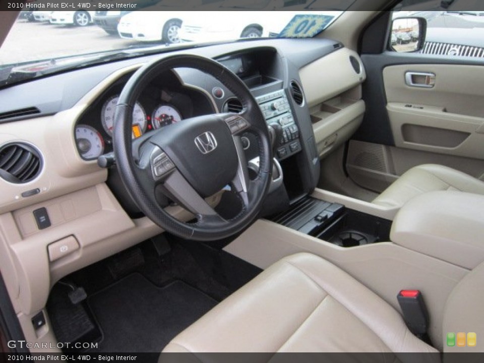 Beige Interior Dashboard for the 2010 Honda Pilot EX-L 4WD #58434237