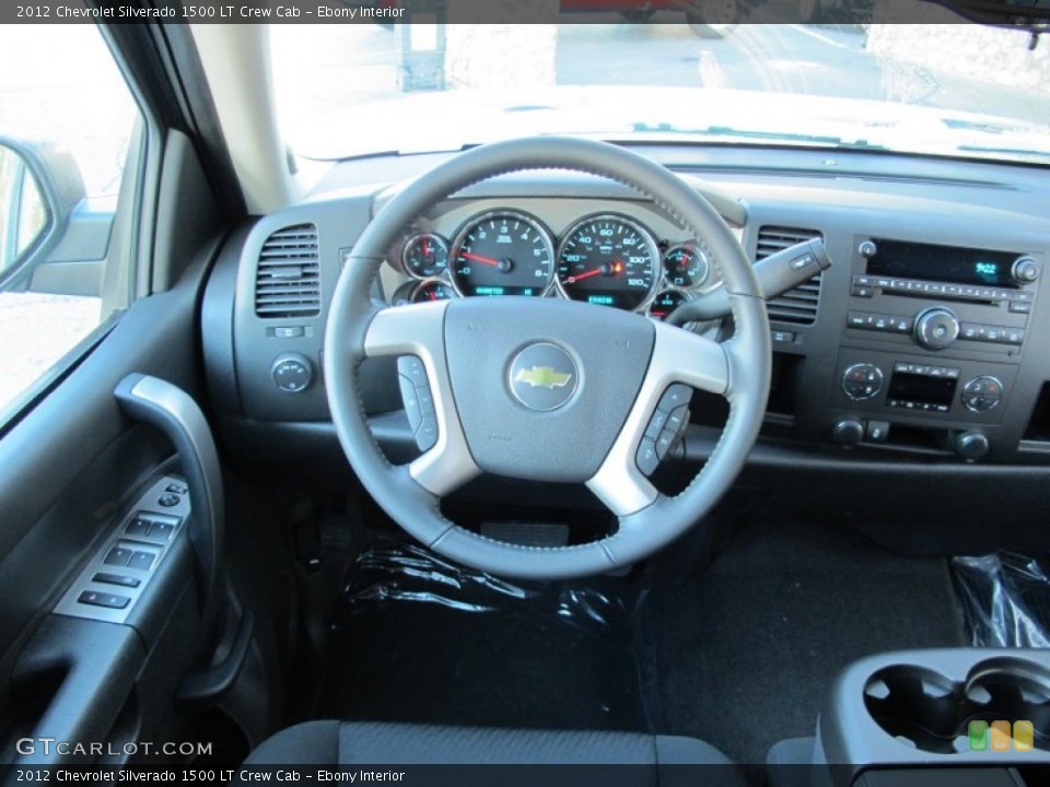 Ebony Interior Dashboard for the 2012 Chevrolet Silverado 1500 LT Crew Cab #58436610