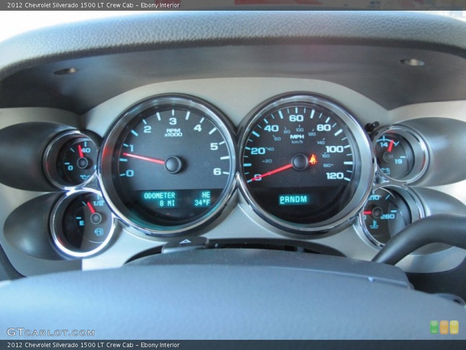 Ebony Interior Gauges for the 2012 Chevrolet Silverado 1500 LT Crew Cab #58436618