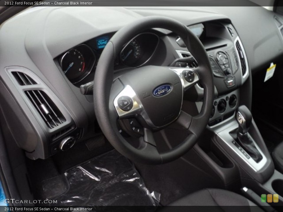 Charcoal Black Interior Dashboard for the 2012 Ford Focus SE Sedan #58438368