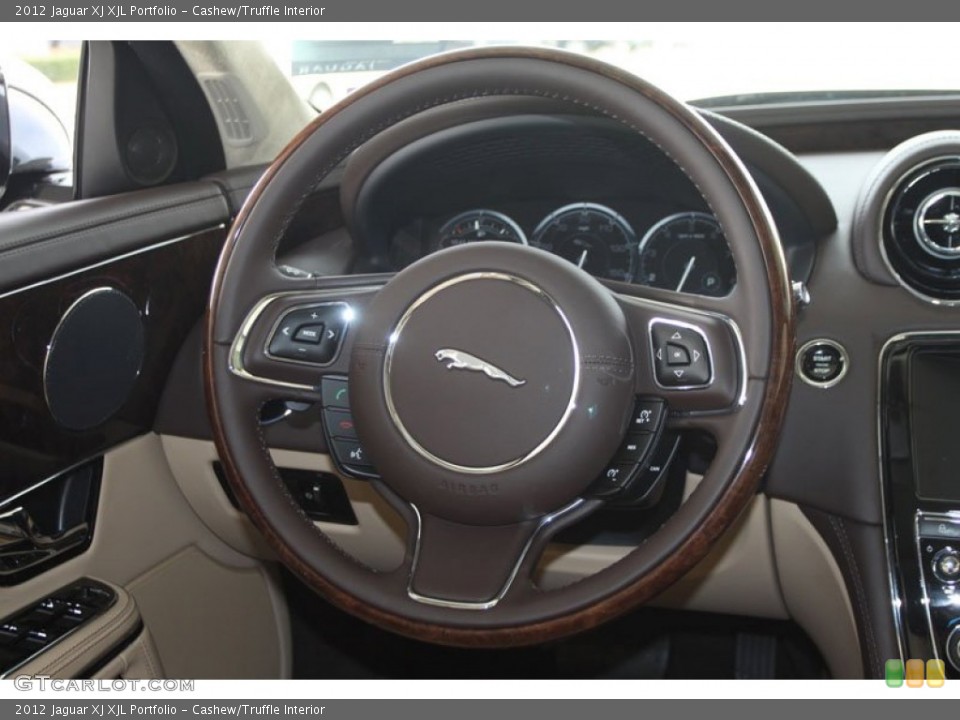Cashew/Truffle Interior Steering Wheel for the 2012 Jaguar XJ XJL Portfolio #58439136