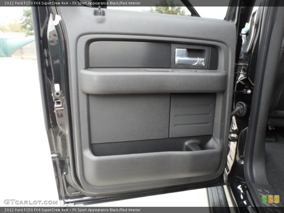 FX Sport Appearance Black/Red Interior Door Panel for the 2012 Ford F150 FX4 SuperCrew 4x4 #58443057