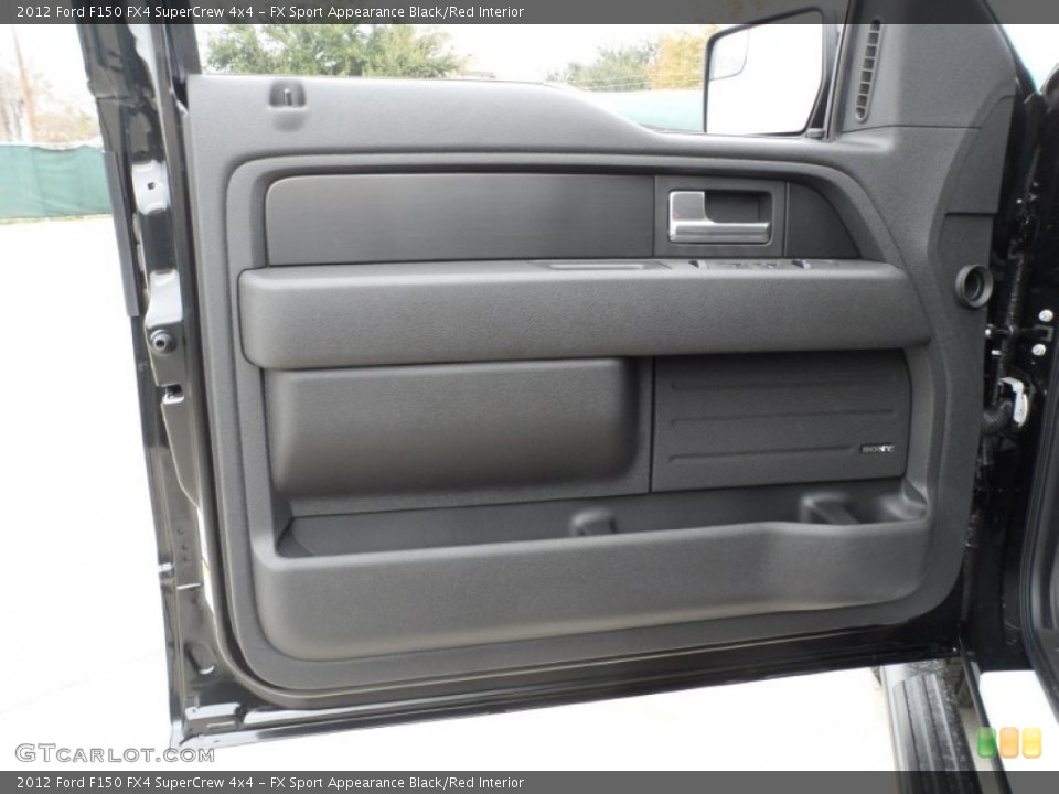 FX Sport Appearance Black/Red Interior Door Panel for the 2012 Ford F150 FX4 SuperCrew 4x4 #58443063