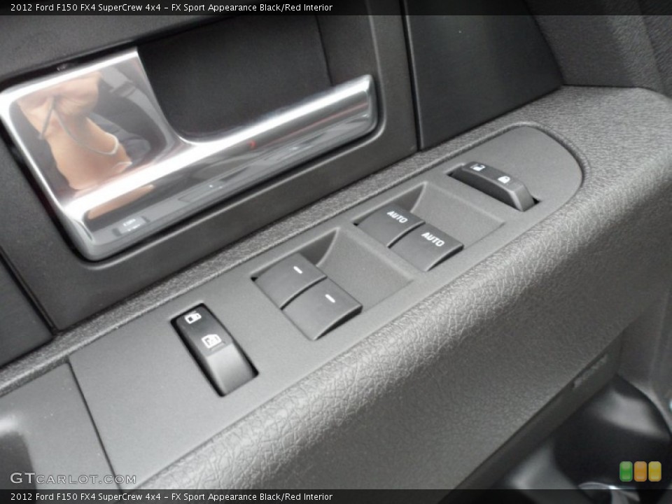 FX Sport Appearance Black/Red Interior Controls for the 2012 Ford F150 FX4 SuperCrew 4x4 #58443066