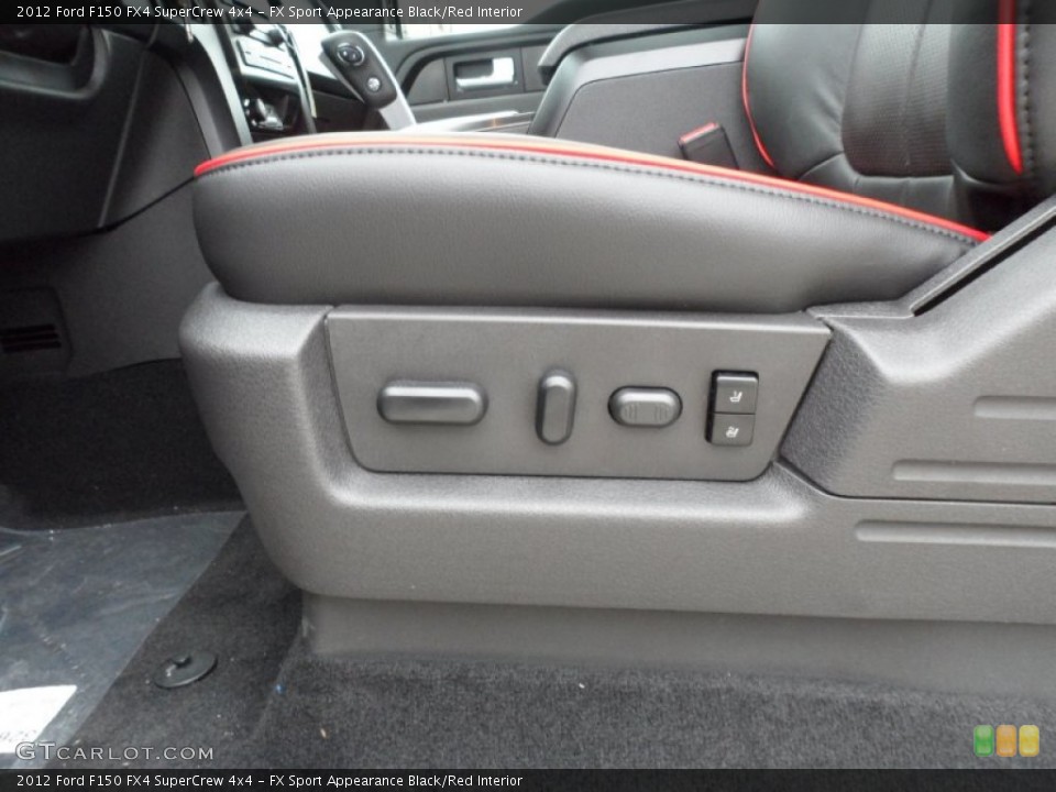 FX Sport Appearance Black/Red Interior Controls for the 2012 Ford F150 FX4 SuperCrew 4x4 #58443072
