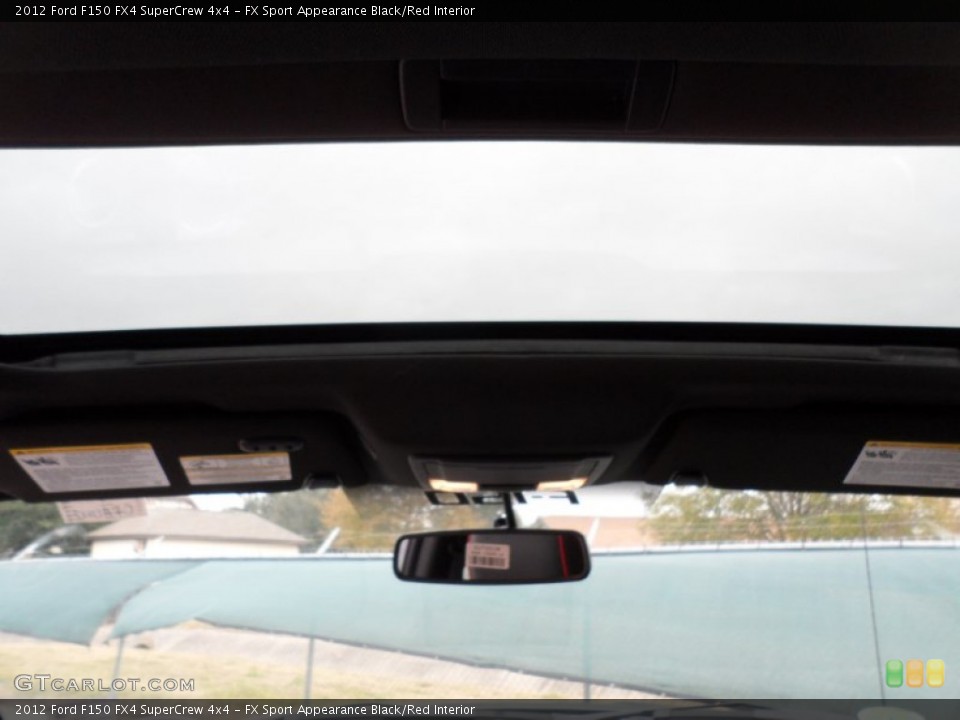 FX Sport Appearance Black/Red Interior Sunroof for the 2012 Ford F150 FX4 SuperCrew 4x4 #58443075