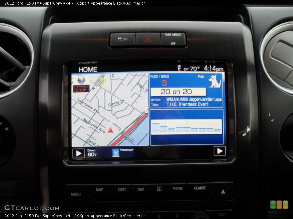 FX Sport Appearance Black/Red Interior Navigation for the 2012 Ford F150 FX4 SuperCrew 4x4 #58443084