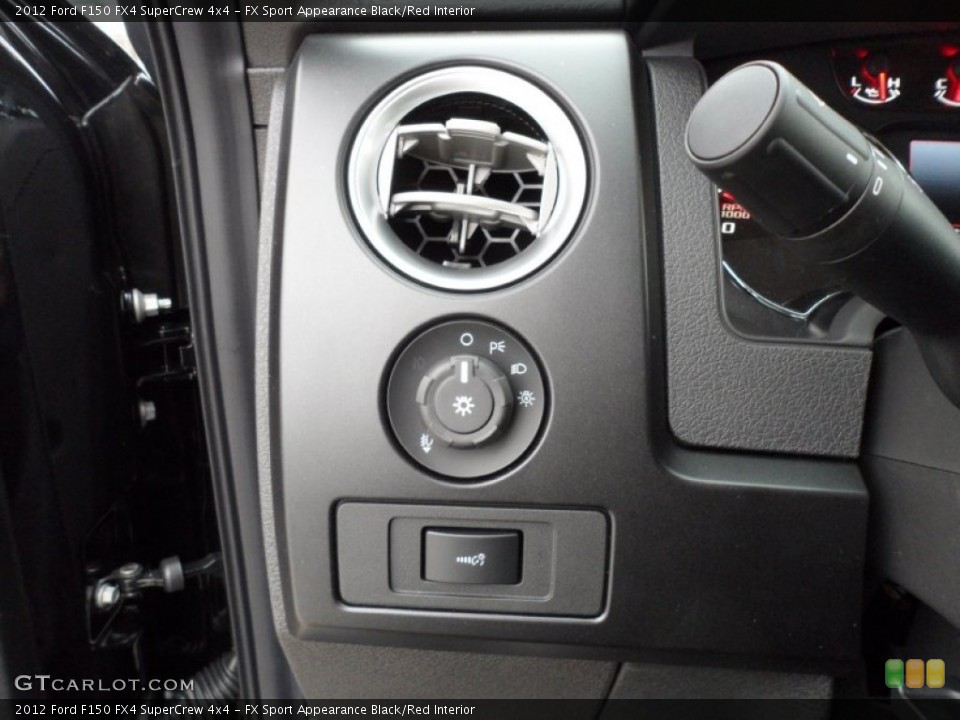 FX Sport Appearance Black/Red Interior Controls for the 2012 Ford F150 FX4 SuperCrew 4x4 #58443105