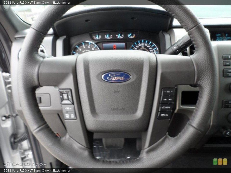 Black Interior Steering Wheel for the 2012 Ford F150 XLT SuperCrew #58443213