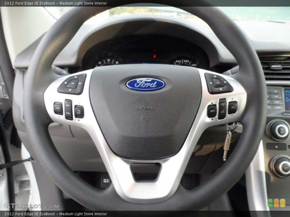 Medium Light Stone Interior Steering Wheel for the 2012 Ford Edge SE EcoBoost #58443813