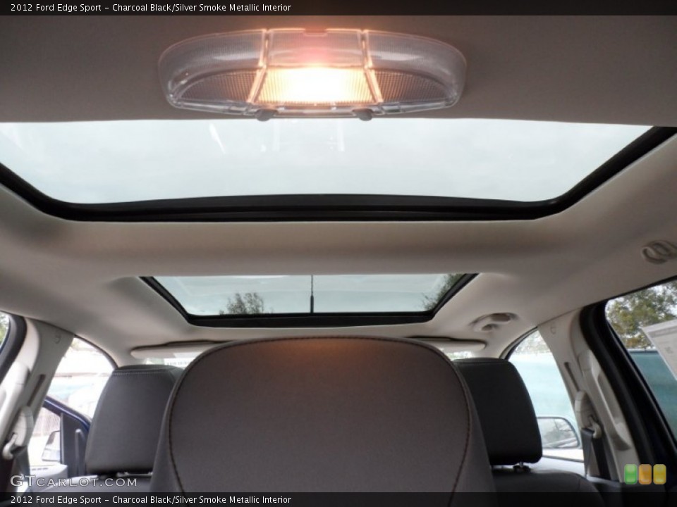 Charcoal Black/Silver Smoke Metallic Interior Sunroof for the 2012 Ford Edge Sport #58443912