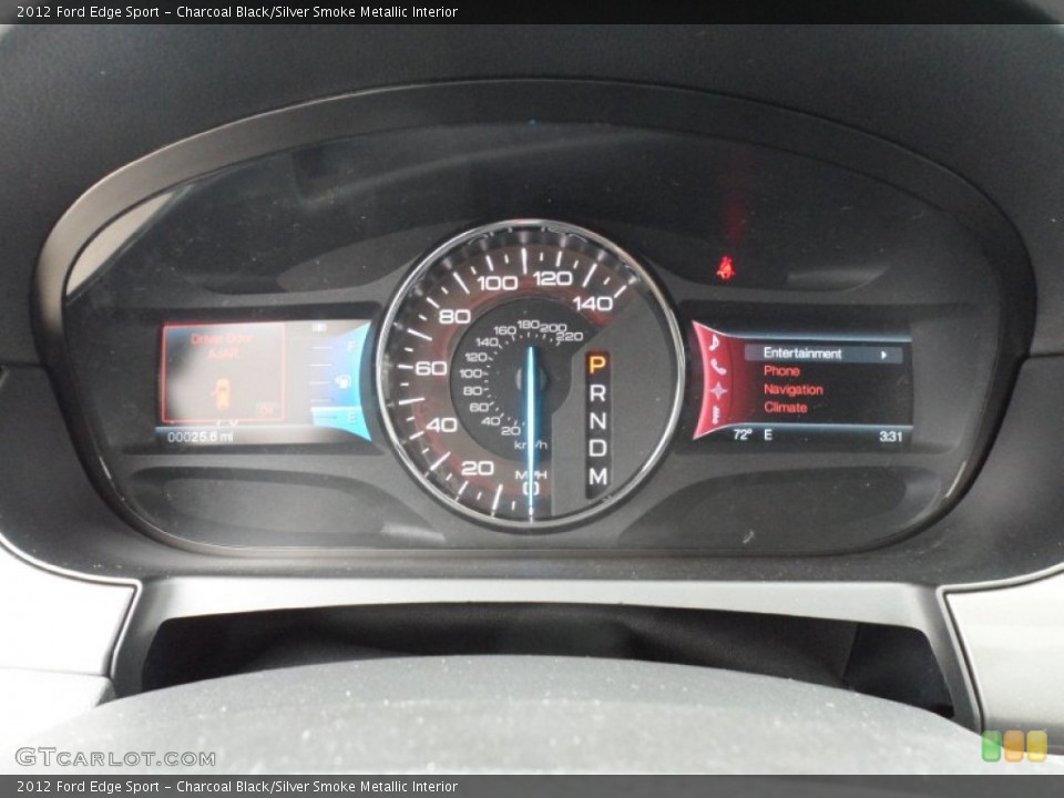 Charcoal Black/Silver Smoke Metallic Interior Gauges for the 2012 Ford Edge Sport #58443936
