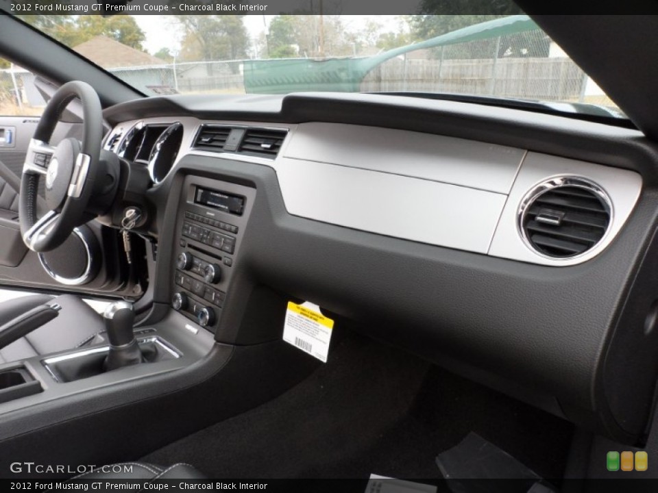 Charcoal Black Interior Dashboard for the 2012 Ford Mustang GT Premium Coupe #58444002