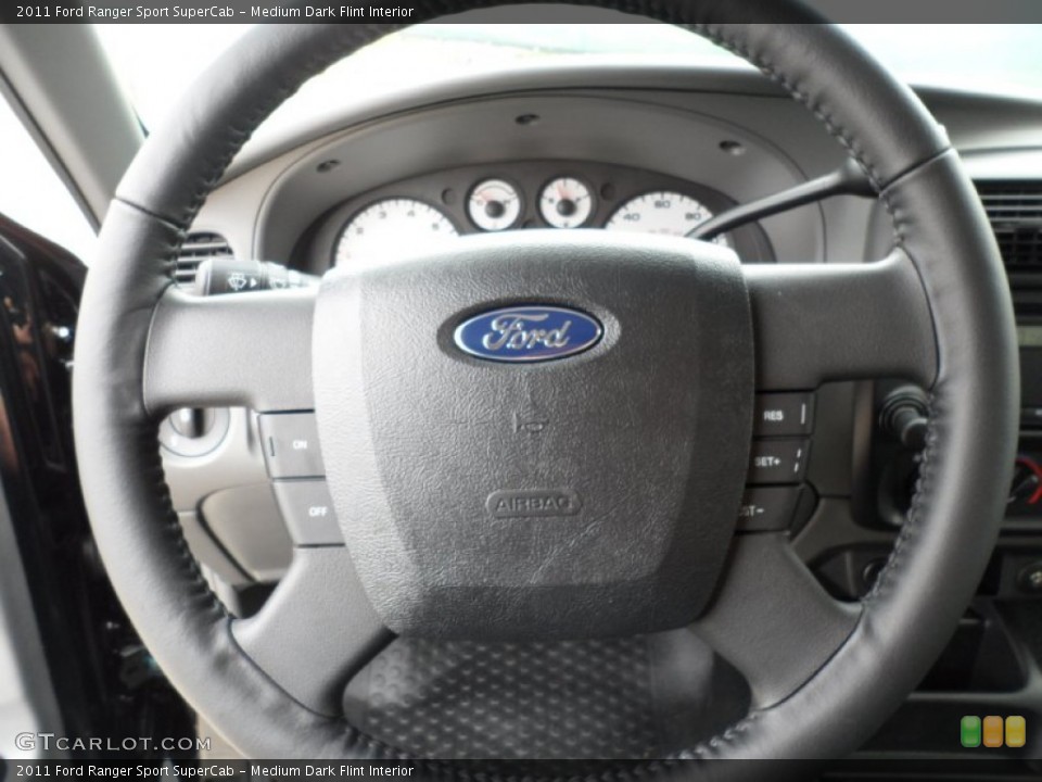 Medium Dark Flint Interior Steering Wheel for the 2011 Ford Ranger Sport SuperCab #58444242