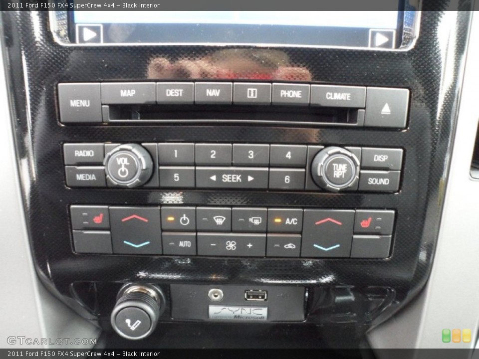 Black Interior Controls for the 2011 Ford F150 FX4 SuperCrew 4x4 #58444473