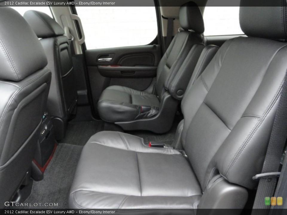 Ebony/Ebony Interior Photo for the 2012 Cadillac Escalade ESV Luxury AWD #58450235