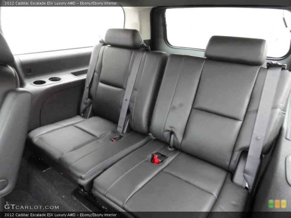 Ebony/Ebony Interior Photo for the 2012 Cadillac Escalade ESV Luxury AWD #58450251