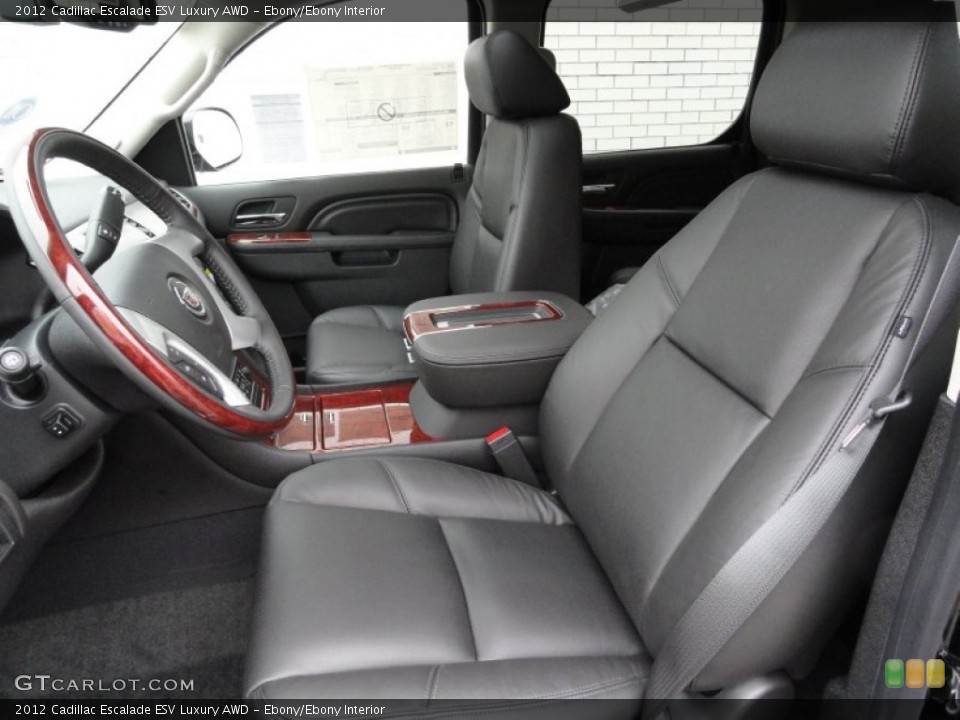 Ebony/Ebony Interior Photo for the 2012 Cadillac Escalade ESV Luxury AWD #58450268