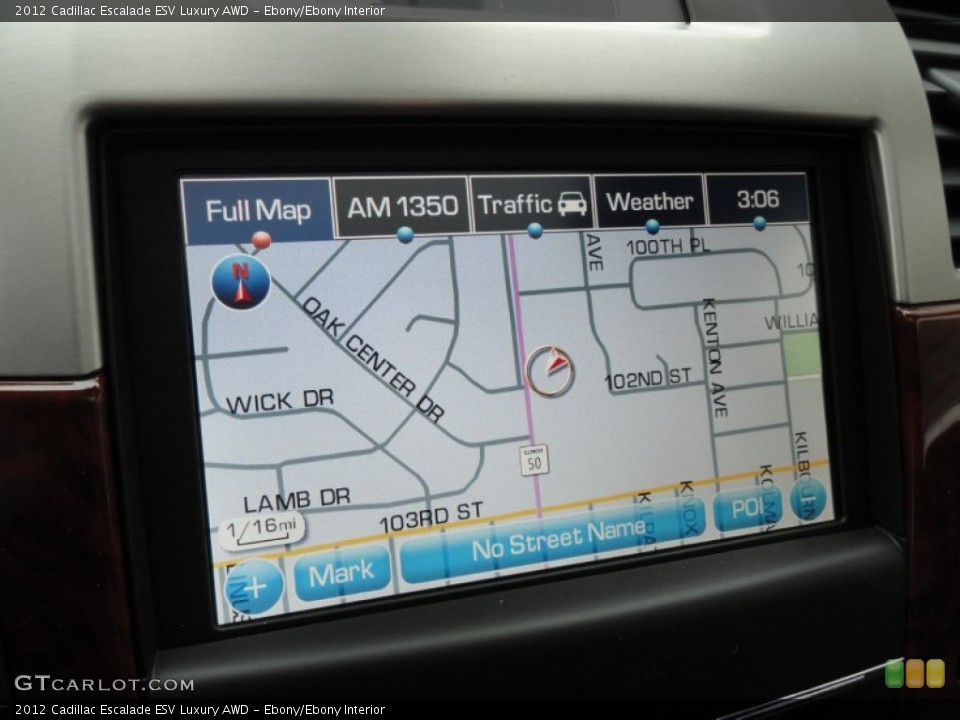 Ebony/Ebony Interior Navigation for the 2012 Cadillac Escalade ESV Luxury AWD #58450338