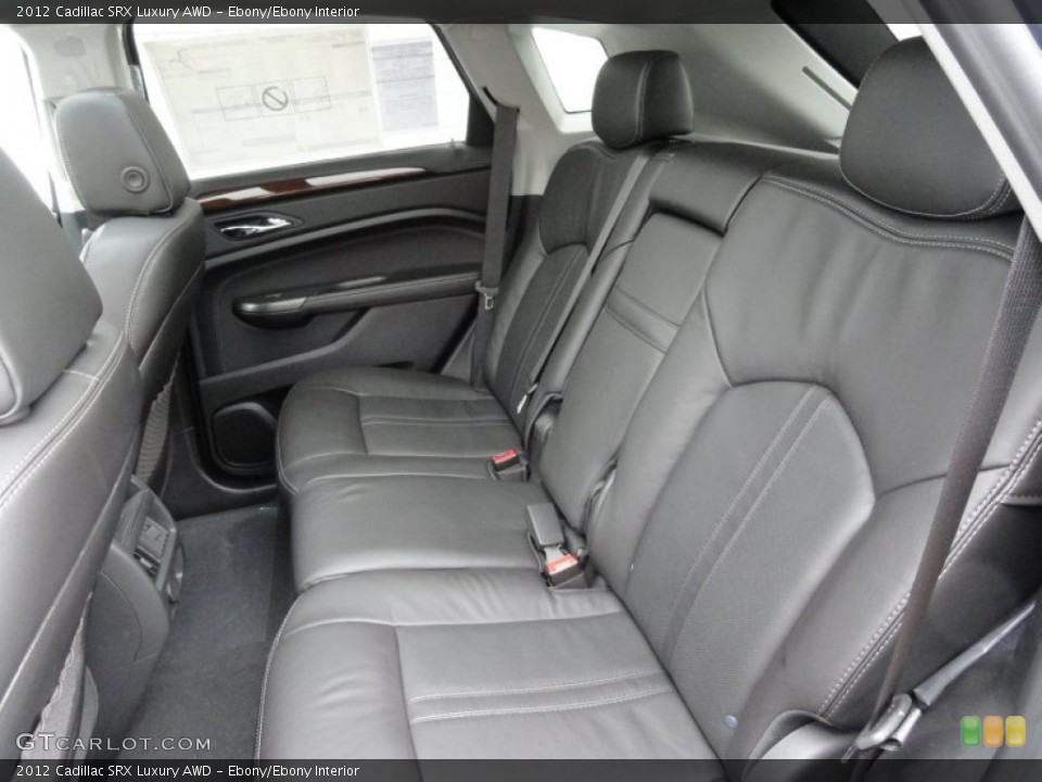 Ebony/Ebony Interior Rear Seat for the 2012 Cadillac SRX Luxury AWD #58450427
