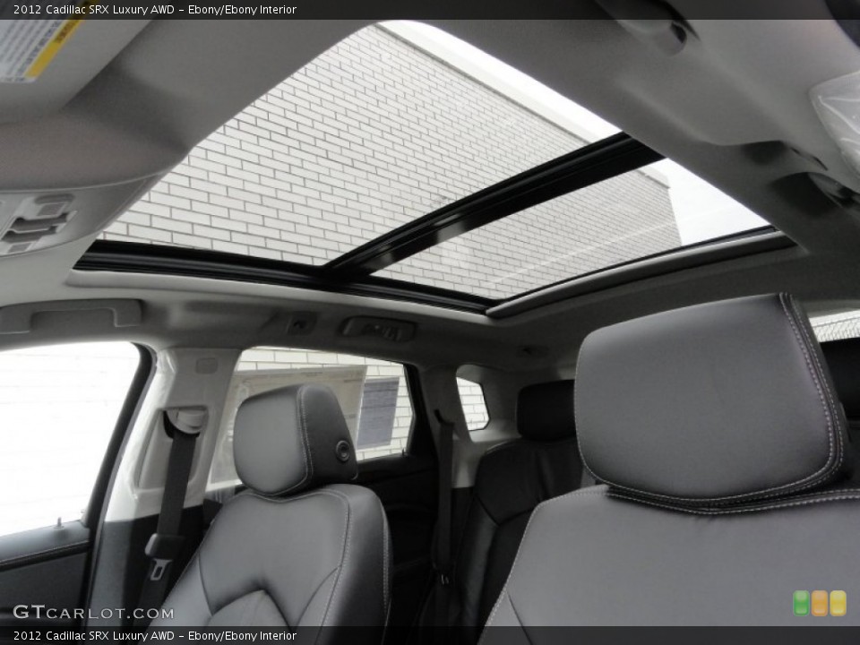 Ebony/Ebony Interior Sunroof for the 2012 Cadillac SRX Luxury AWD #58450461