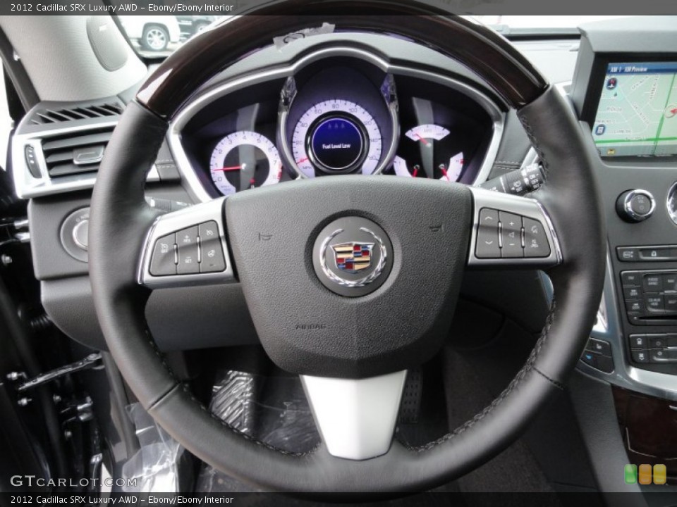 Ebony/Ebony Interior Steering Wheel for the 2012 Cadillac SRX Luxury AWD #58450499