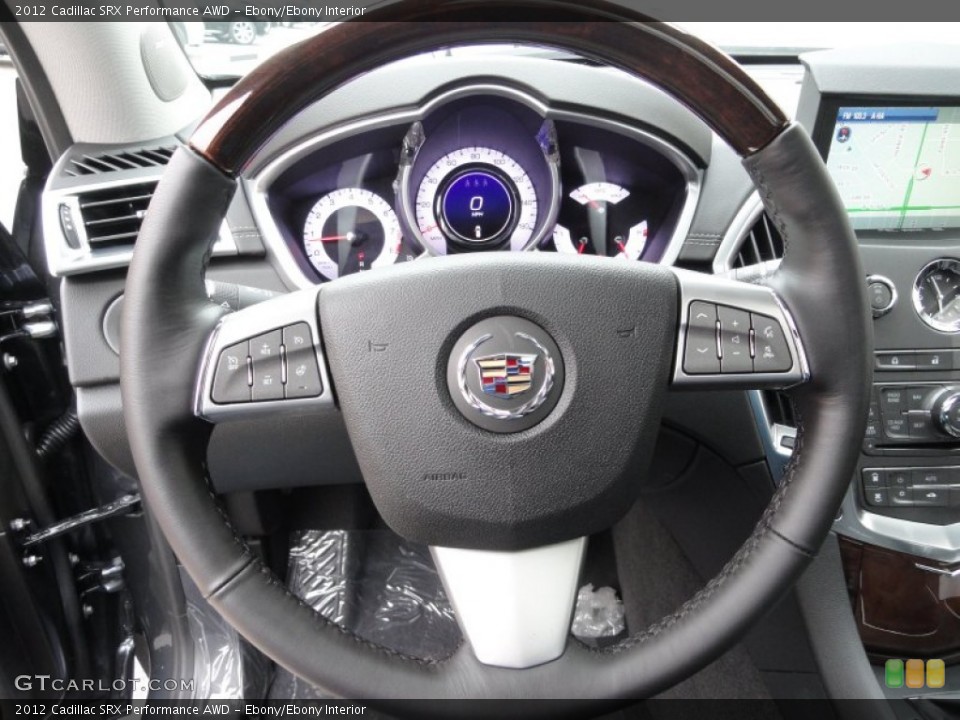 Ebony/Ebony Interior Steering Wheel for the 2012 Cadillac SRX Performance AWD #58450696