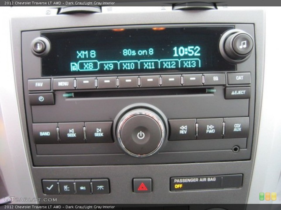 Dark Gray/Light Gray Interior Audio System for the 2012 Chevrolet Traverse LT AWD #58450739