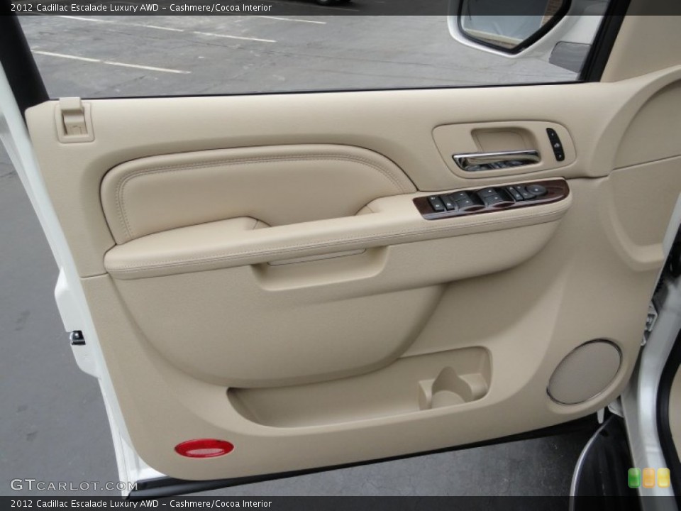 Cashmere/Cocoa Interior Door Panel for the 2012 Cadillac Escalade Luxury AWD #58450814