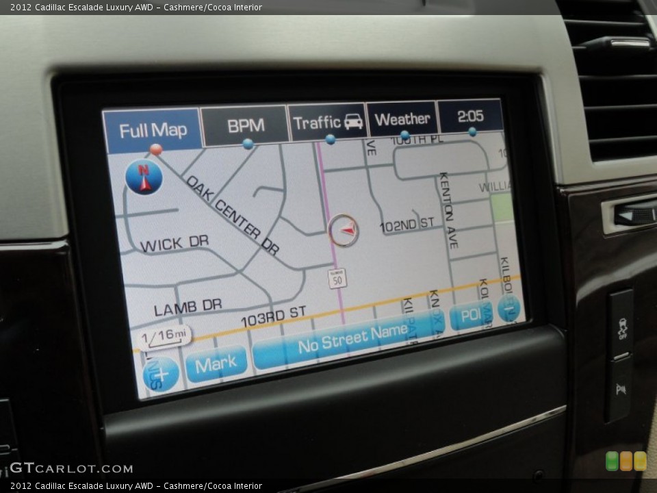 Cashmere/Cocoa Interior Navigation for the 2012 Cadillac Escalade Luxury AWD #58450881