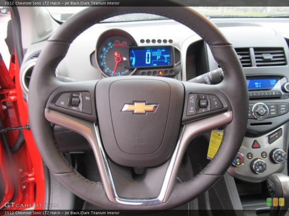 Jet Black/Dark Titanium Interior Steering Wheel for the 2012 Chevrolet Sonic LTZ Hatch #58451912